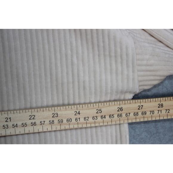 J. Jill Women's Plush Knit Cord Top Cream V Neck Relaxed Fit Stretch Size 3x - Picture 4 of 8